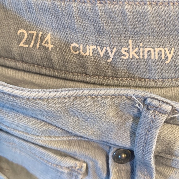 Loft Curvy Skinny Light Grey Jeans Size 4 - Picture 5 of 7